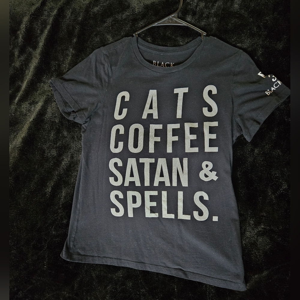 Blackcraft Cult Cats Coffe Satan & Spells T Shirt